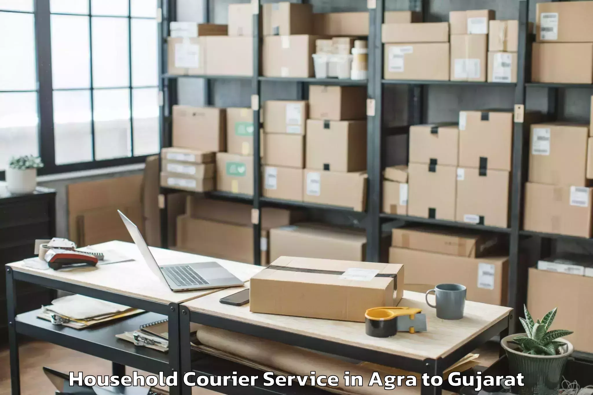 Book Your Agra to Petlad Household Courier Today